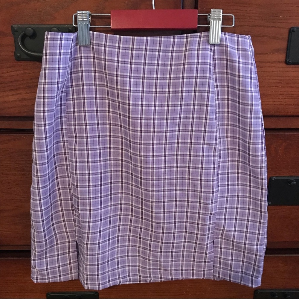 Lightweight Purple Plaid Skirt SHEIN, Size XS